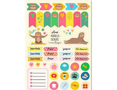 Adesivo Papel 2f Preguica - Me Encanta