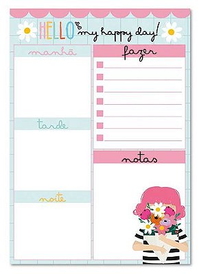 Bloco Planner Diario 90g 60f H Buque - Me Encanta