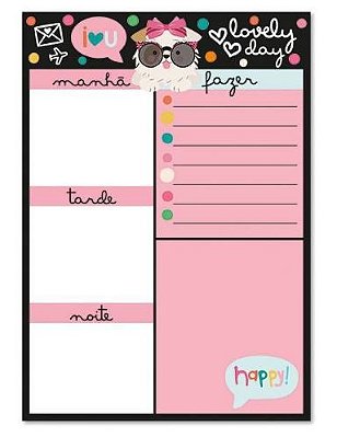 Bloco Planner Diario 90g 60f H Cachorro-me Encanta