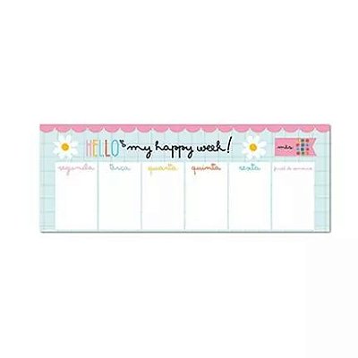 Bloco Planner Teclado Happy Buque - Me Encanta