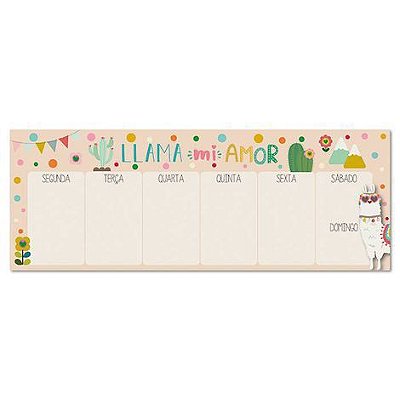 Bloco Planner Teclado Lhama - Me Encanta