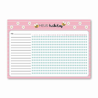Bloco 120g 24f Meus Habitos Hola Bee - Me Encanta