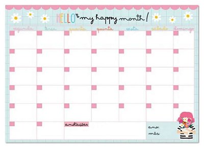 Bloco Planner Mensal 120g 24f H Buque - Me Encanta