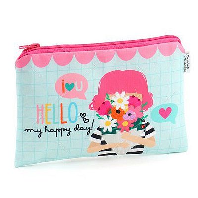 Necessaire Flat P Happy Buque - Me Encanta