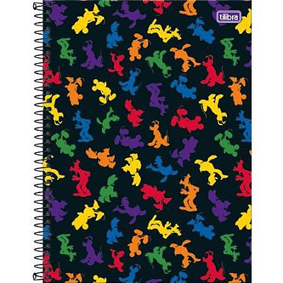 Caderno Esp Cd Univ 10m 160f Mickey Rainbo-tilibra
