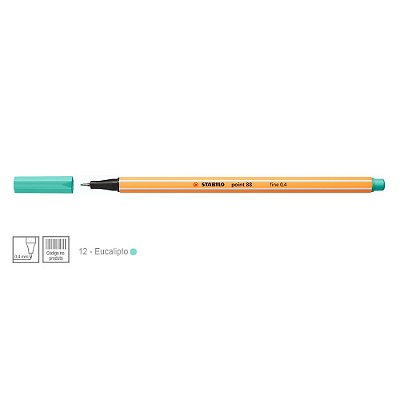 Caneta Point 88/12 0,4mm Eucalipto - Stabilo