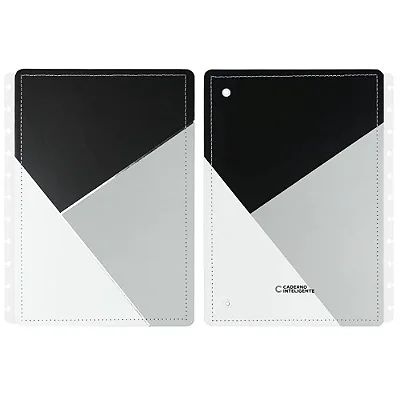 Capa E Contra M Grey Glam - Caderno Inteligente