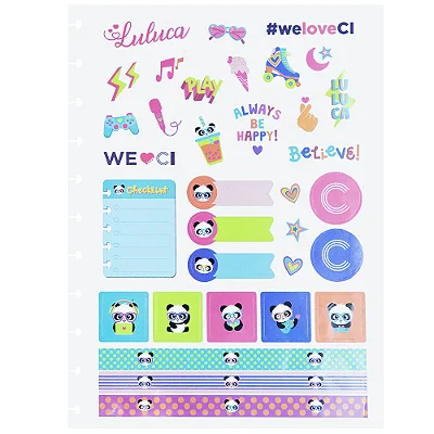 Folha Adesivo Medio Pandalu - Caderno Inteligente