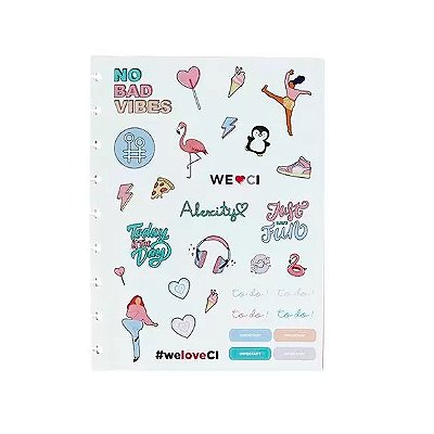 Folha Adesivo Medio Felicity - Caderno Inteligente