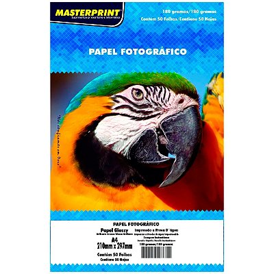 Papel Fotografico A4 180g 50f Imper - Masterprint