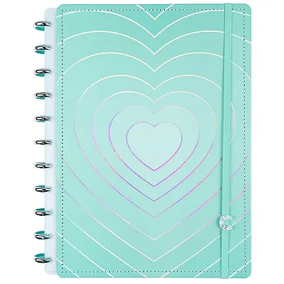 Caderno Grande Turquoise Love -caderno Inteligente