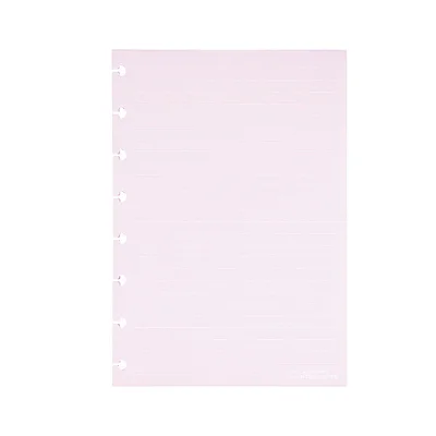 Refil A5 Pautado 90g 50f Rosa- Caderno Inteligente
