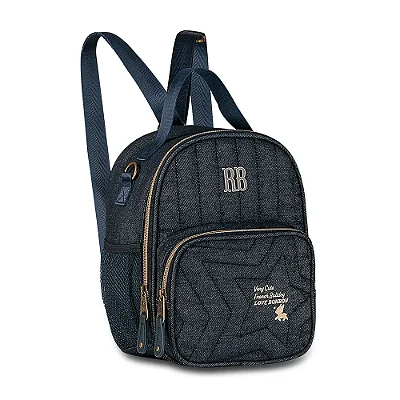 Lancheira Térmica 2 Em 1 Rebecca Bonbon Denim Vintage 10" Rb27028 - Clio