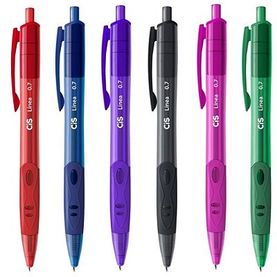 Caneta Esferográfica 0,7mm Retratil Linea - Cis