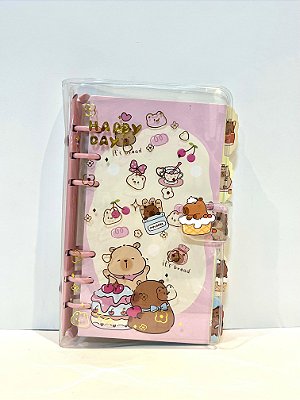 Caderno Fichário 11x17cm Capivara Happy Day - Ldr