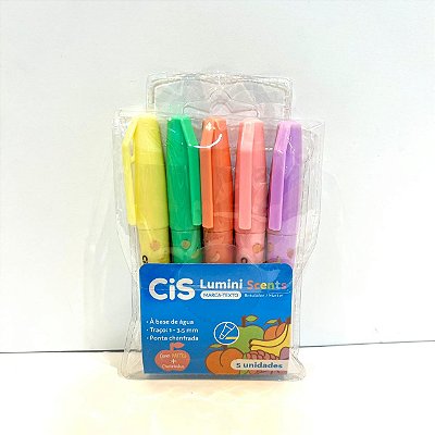 Estojo C/5 Marca Texto Lumini Scents Pastel - Cis