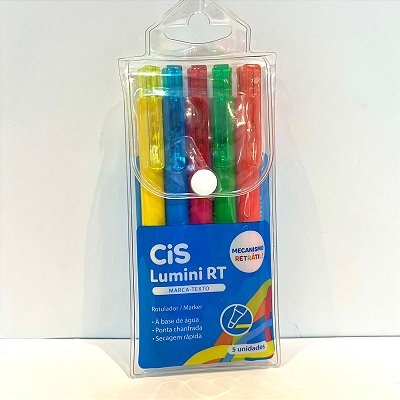 Estojo C/5 Marca Texto Lumini Rt Sortidos - Cis