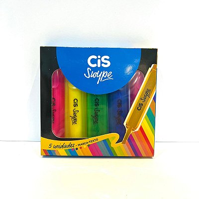 Estojo C/5 Marca Texto Swype Sortidos - Cis