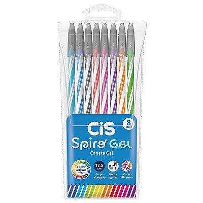 Estojo C/8 Caneta Spiro Gel Sortida - Cis