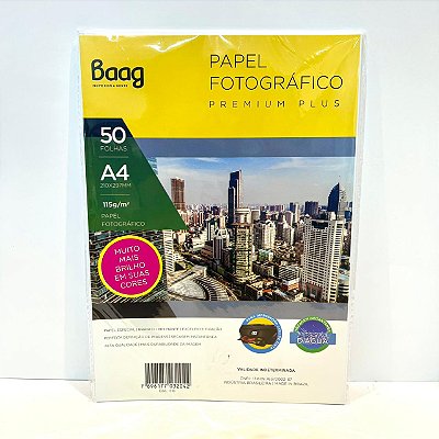 Papel A4 115g 50f Fotografico - Baag