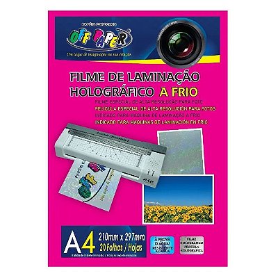 Filme Laminacao A4 Holograf A Frio 20f - Off Paper