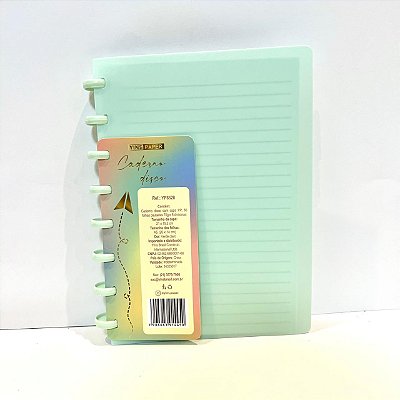 Caderno Disco A5 80f Verde - Yinspaper