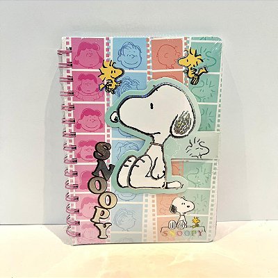 Caderno C/fecho Velcro Snoopy Sentado - Ldr