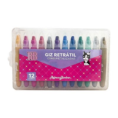 Giz Metalizado C/12 Retratil Rebecca Bonbon - Bwp