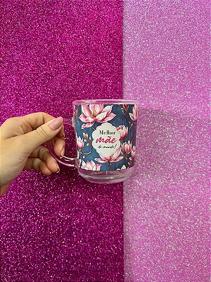 Caneca de Vidro 220ml Dia das Mães