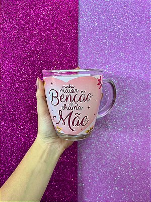 Caneca de Vidro 380ml Dia das Mães