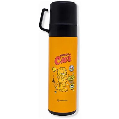 Garrafa 600ml Termica C/tampa Dupla Garfield- Zona