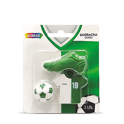 Borracha Futebol Verde E Branca - Acrilex