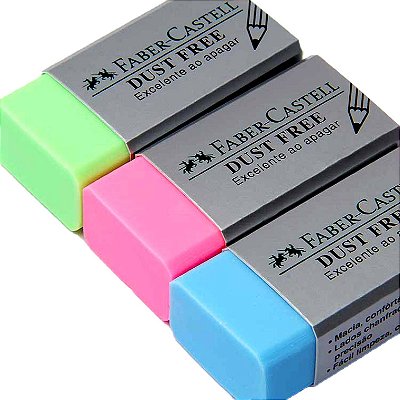 Borracha Dust Free Liso Sortido - Faber Castell