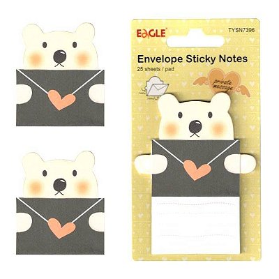 Bloco Adesivo Marcador Pagina Urso - Eagle