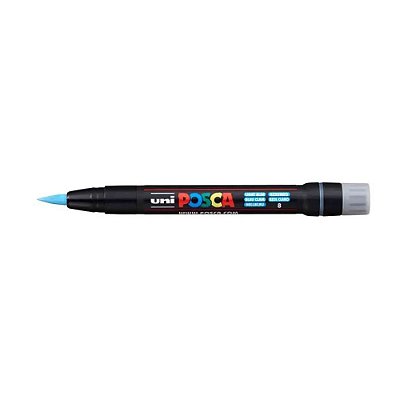 Caneta Brush Posca Azul Claro - Uni