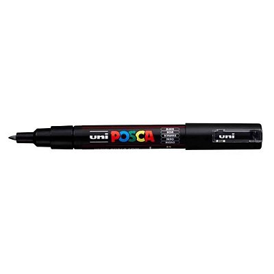 Caneta Bulled Shaped 0,7mm Posca 1m Preta - Uni