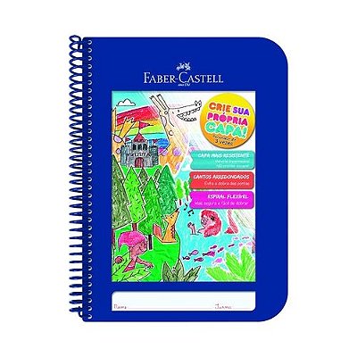 Caderno Criativo 96f Azul - Faber Castell