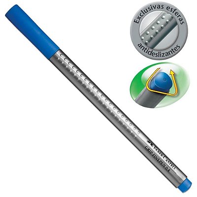 Caneta Grip Ponta Ultra Fina Azul Bebe - Faber