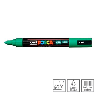 Caneta Bulled Shaped Posca 5m Verde - Uni