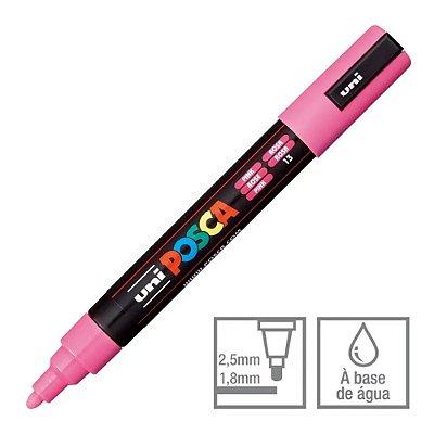 Caneta Bulled Shaped Posca 5m Rosa - Uni Ball