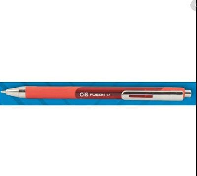 Caneta Esf 0,7mm Retratil Fusion Vermelho - Cis