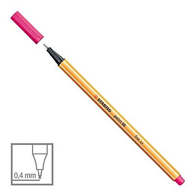 Caneta Point 88/56 0,4mm Rosa - Stabilo