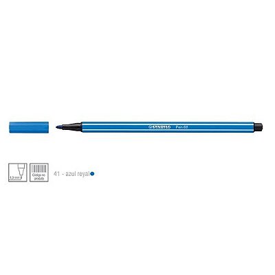 Caneta Point 68/41 1,0mm Azul Royal - Stabilo