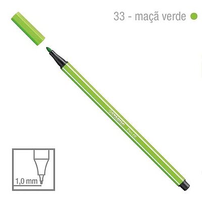 Caneta Point 68/33 1,0mm Verde Limao - Stabilo