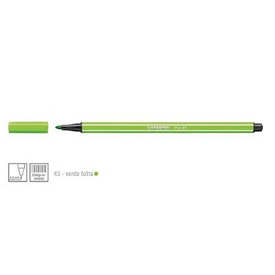 Caneta Point 68/43 1,0mm Verde Claro - Stabilo