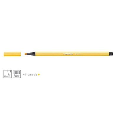 Caneta Point 68/44 1,0mm Amarelo - Stabilo