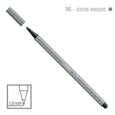 Caneta Point 68/96 1,0mm Cinza Escuro - Stabilo