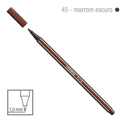 Caneta Point 68/45 1,0mm Marrom - Stabilo
