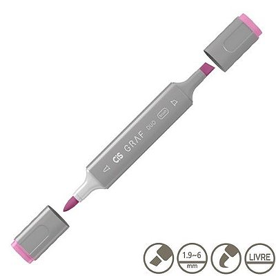 Marcador Graf Duo Brush 006 Vivid Pink - Cis
