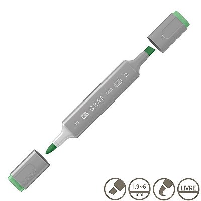 Marcador Graf Duo Brush 050 Forest Green - Cis